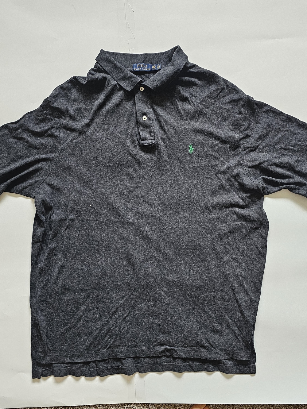 Polo by Ralph Lauren Navy Polo with Green Pony Embroidery